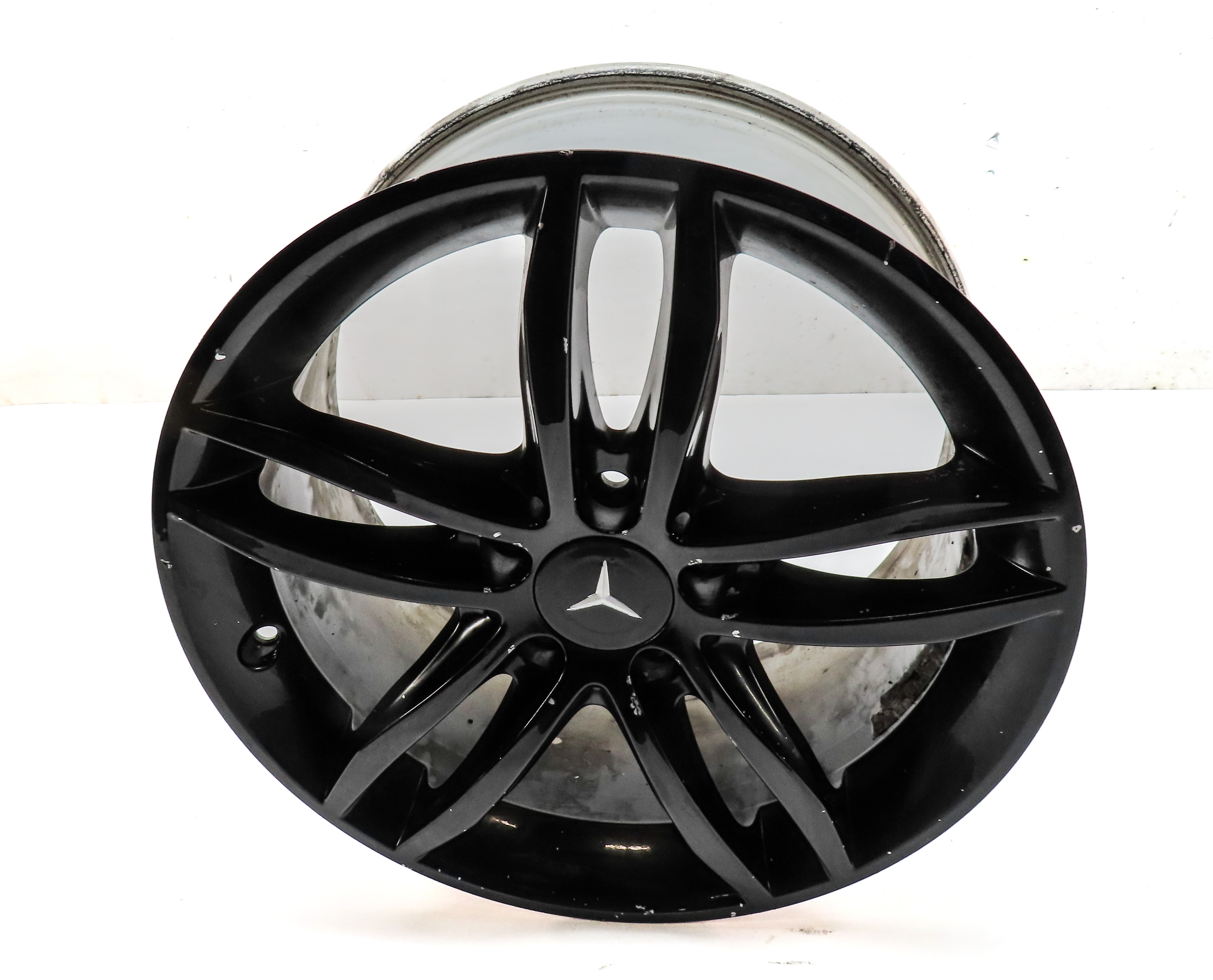 12-14 MERCEDES C CLASS (W204) 17x8.5 5 TWIN 10 SPOKE WHEEL RIM ALUMINUM ALLOY — exact item pictured